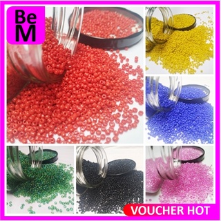 25g-50g (gói 1000-3000 hạt) cườm thủy tinh 2mm nhiều màu