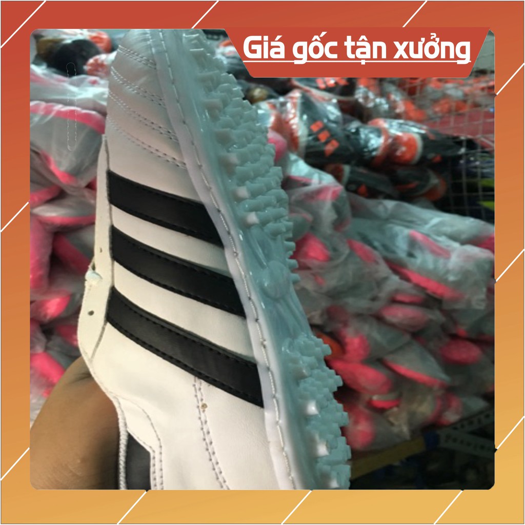 {FLASH SALE} [HCM-freeship] Giày đá bóng giá sỉ 3 sọc dạ quang, khâu kín đế.