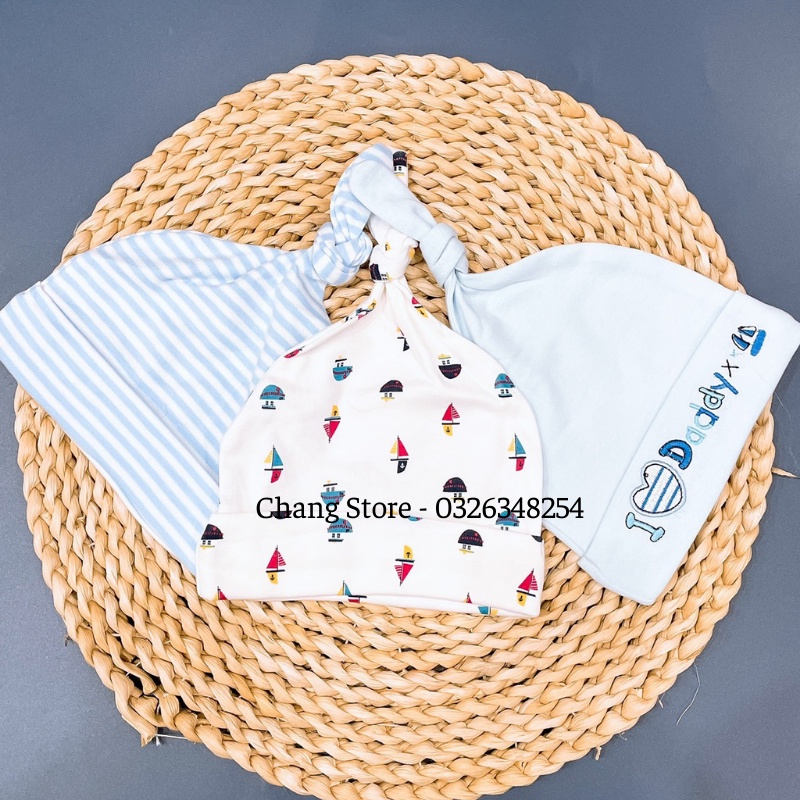 Set 3 Nón MomCare Thắt Nơ Cho Bé Từ Sơ Sinh Đến 5 tháng