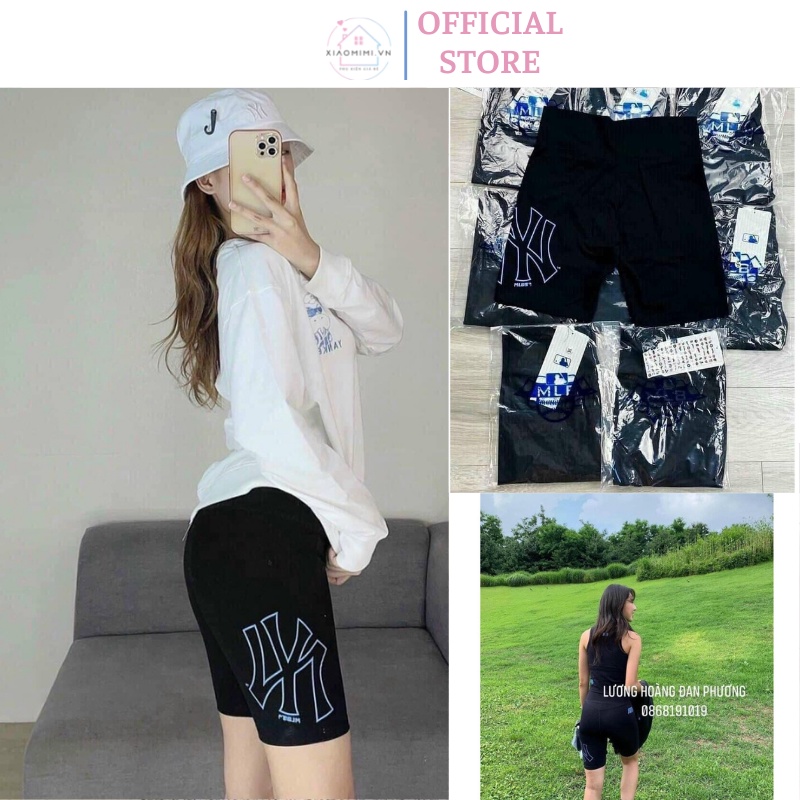 Quần legging nữ giãn 4 chiều ngố in chữ N.Y chất cotton Xiaomimi 25552553222