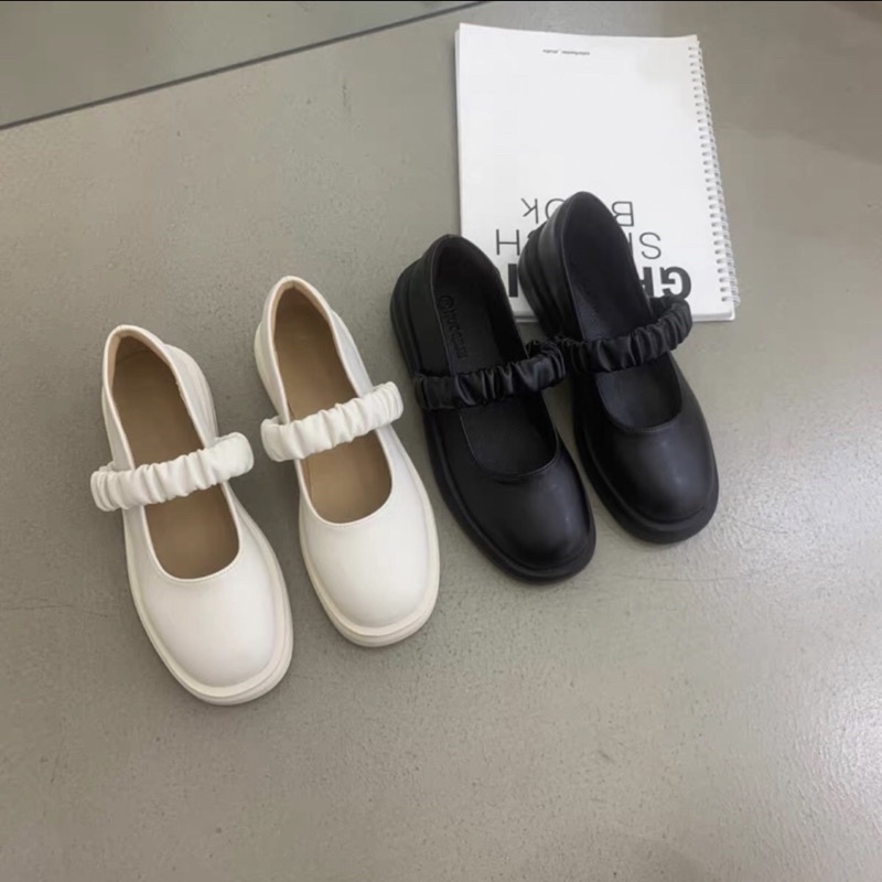 Giày búp bê nữ quai ngang nhún,lolita nữ Vitage phong cách Hàn Quốc