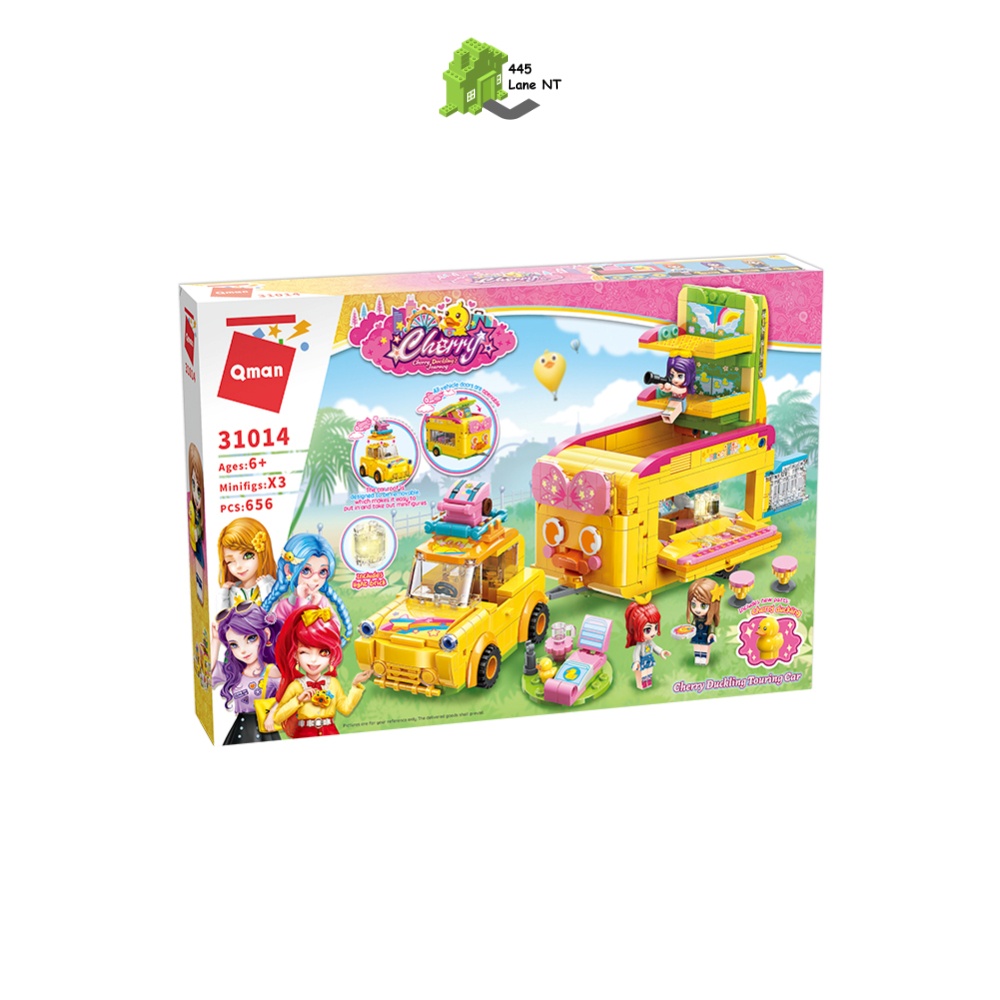 Đồ Chơi Lắp Ráp Cho Bé Gái Qman 31014 Xe Ô Tô Du Lịch Của Cherry 656 Chi Tiết 3 Minifigures Cho Trẻ Từ 6 Tuổi