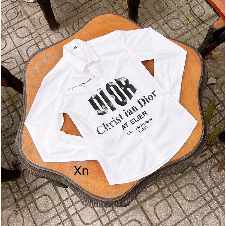 “ HOTREND “ Sơ Mi Trắng Cao Cấp - Áo Sơ Mi Trắng Nam Thêu Hoạ Tiết New