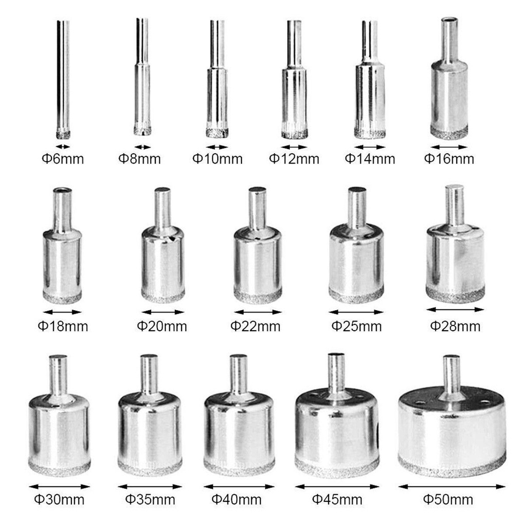Bộ 30 Lưỡi Cưa Lỗ Cho Vật Liệu Gốm Sứ