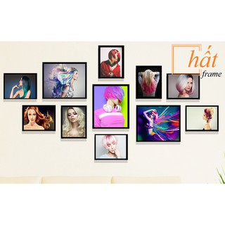 Bộ Khung Treo Tường Trang Trí salon tóc nữ Cực Đẹp | Kèm Ảnh Và Tặng Kèm đinh | sơ đồ