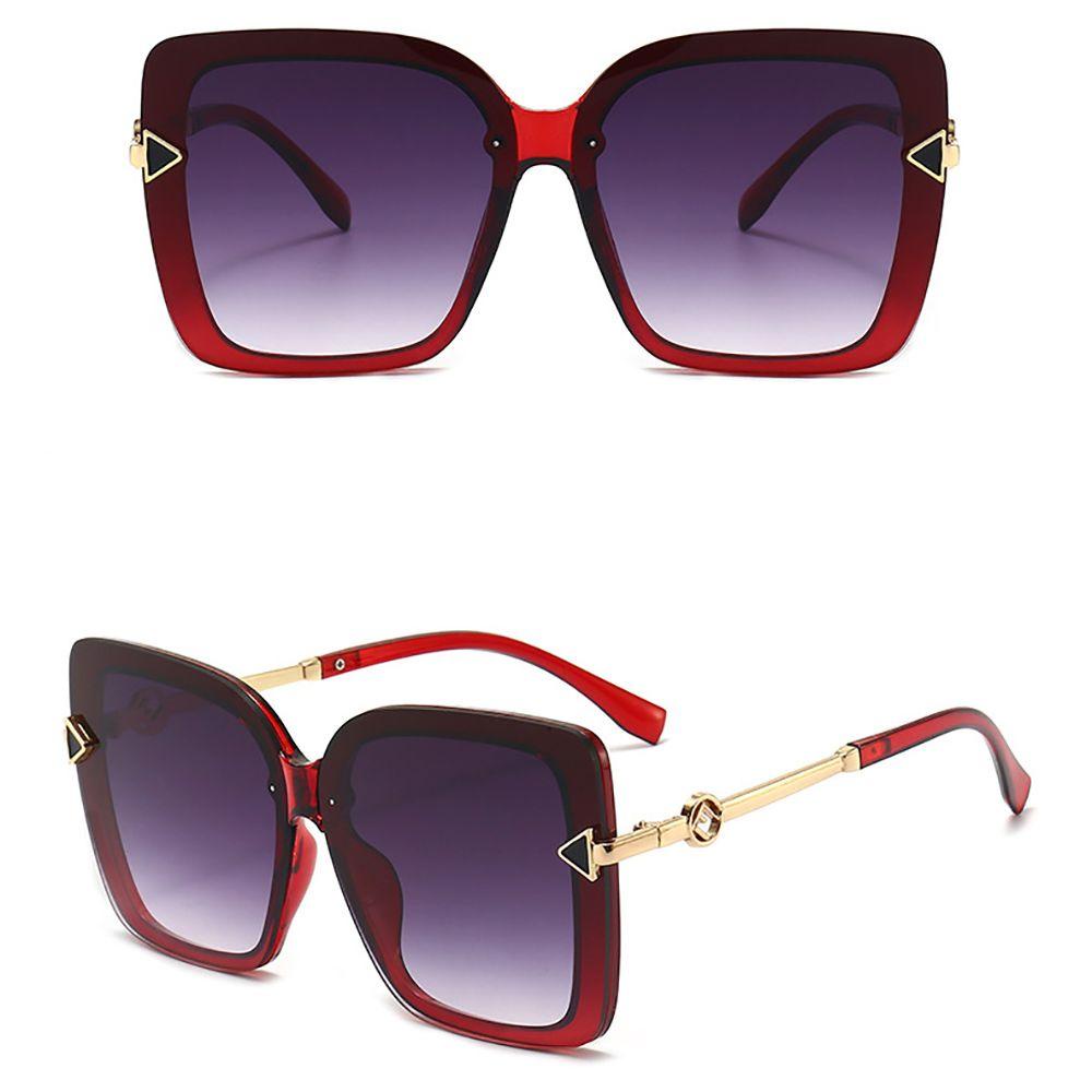 TWINKLE Kính Mát Gọng Vuông Kim Loại Hình Tam Giác Chống Bức Xạ Phong Cách Hàn Quốc Cho Nam Và Nữ