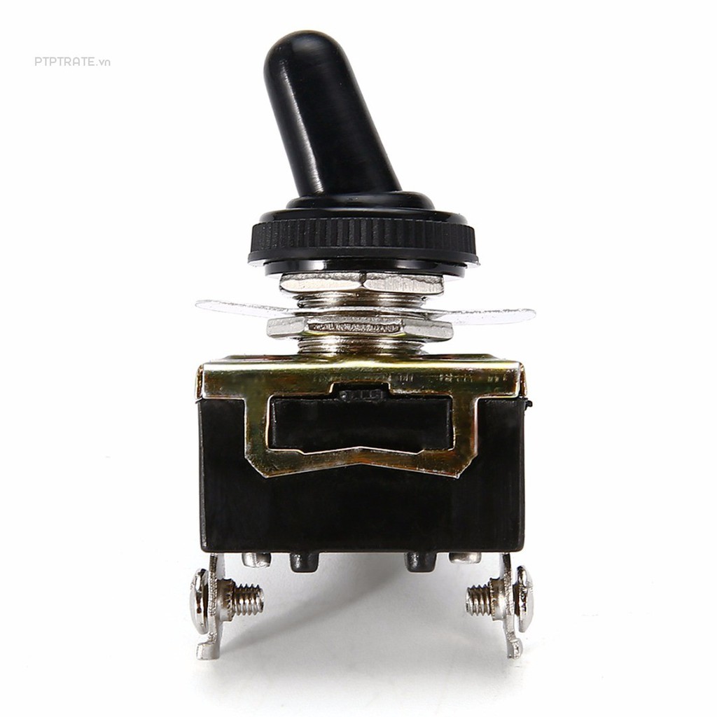 PTPTRATE ★New Heavy Duty On Off Small SPST Toggle Switch Miniature + Waterproof Cover 12V