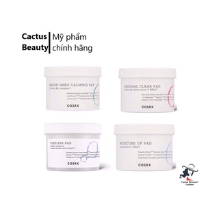Bông Tẩy Da Chết Cosrx One Step Original Clear Pad, Green Hero Calming Pad, Moisture Up Pad