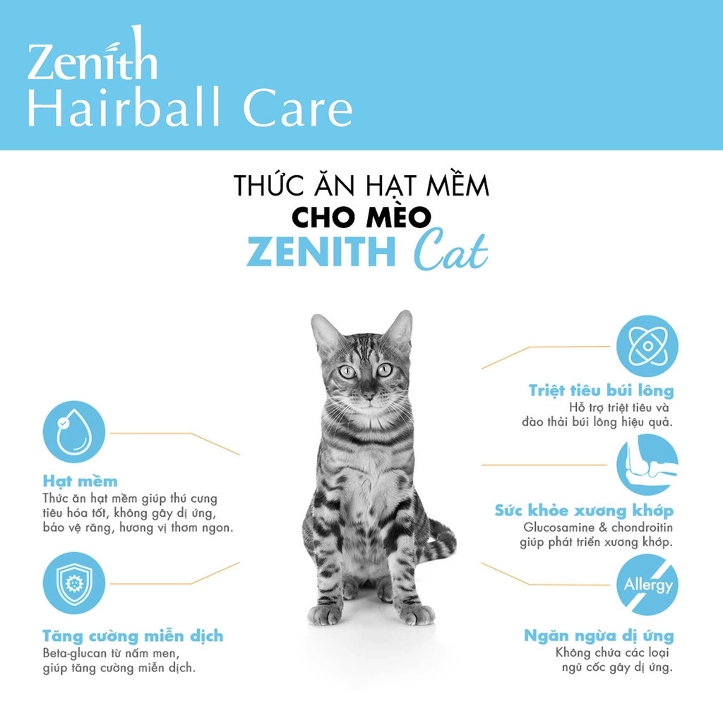Zenith Thức ăn hạt mềm Hàn Quốc cho mèo Zenith Cat 1.2kg