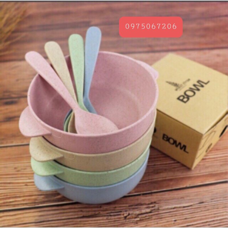 bộ bát , thìa ăn dặm yến mạch