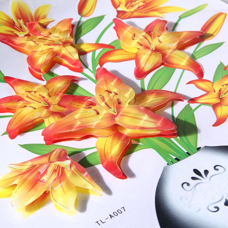 Tranh dán tường 3D hình hoa