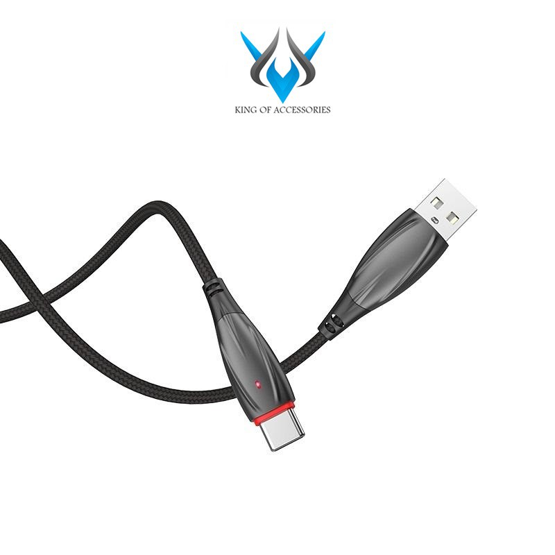 Cáp và truyền dữ liệu Hoco U71 Star cổng Type-C QC3.0, max 3A, dài 1.2M, có đèn báo sạc