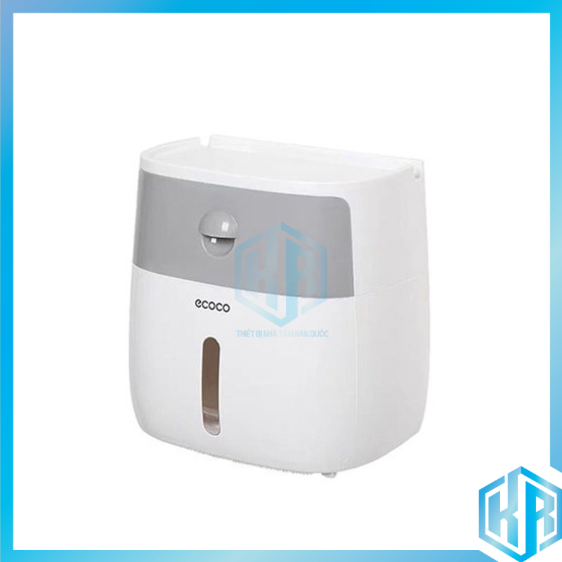 Hộp đựng Giấy Vệ Sinh ECOCO Cao cấp 2 tầng - Đa năng, Sang trọng, Tiện dụng có ngăn kéo chống nước - E1804