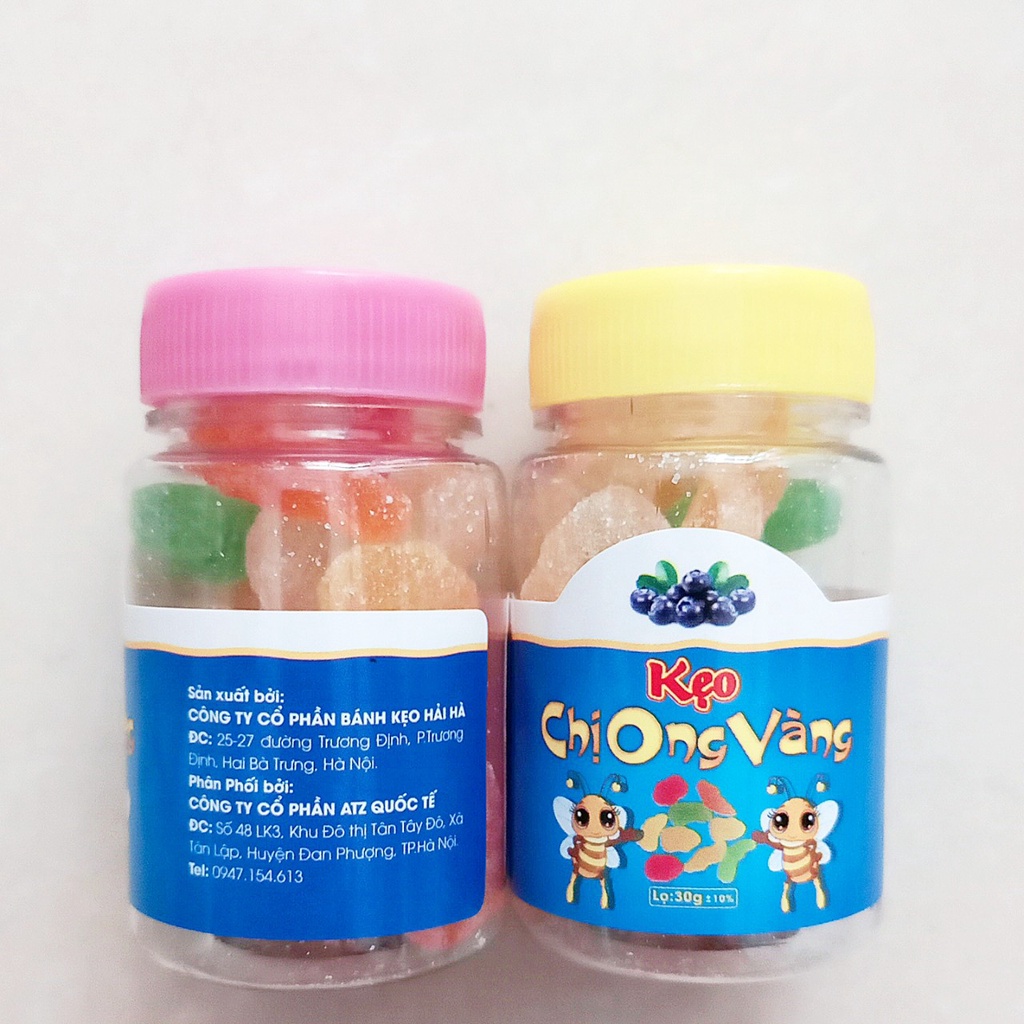 Kẹo dẻo chị ong vàng lọ 30g. Bổ sung vitamin cho bé (bánh kẹo hải hà)