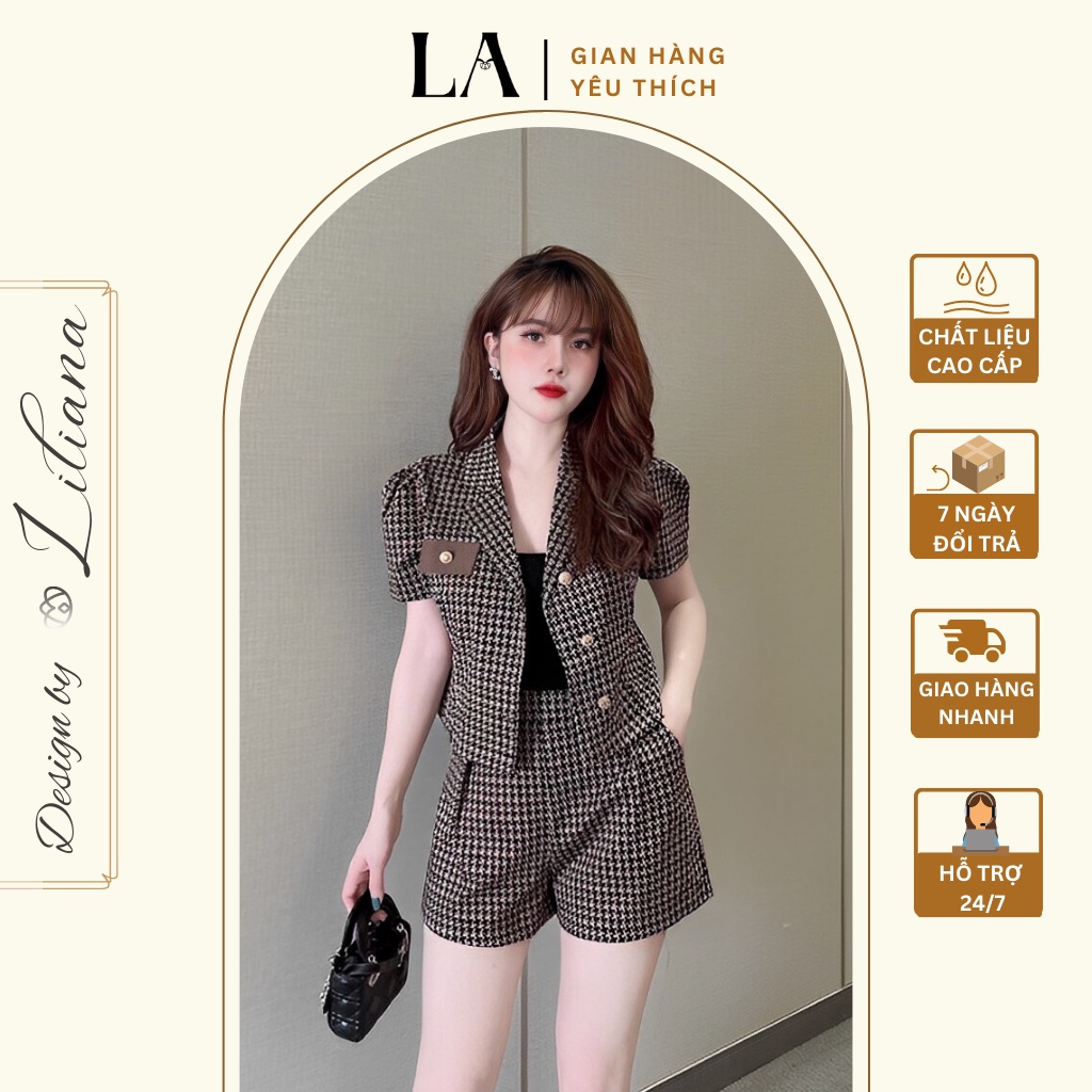 sét UMI kẻ họa tiết ziczac dáng lửng ngắn tay,set áo dạ crotop kèm chân váy cao cấp Liliana -V03
