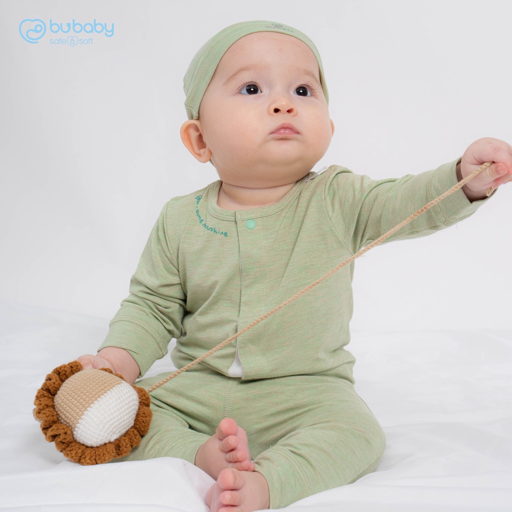 Bộ cài chéo Dài Tay Bu Baby Mella, Bộ Sơ Sinh Dài Tay Cao Cấp