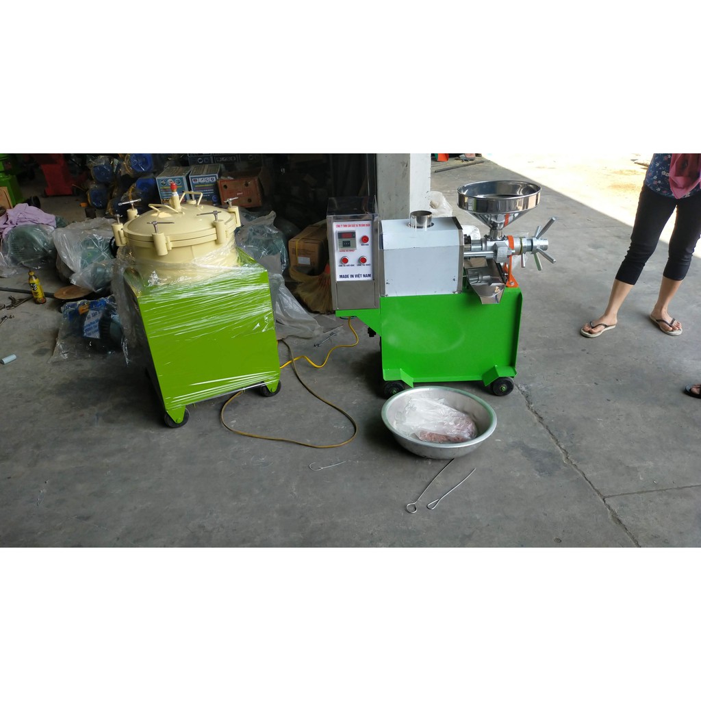 Máy ép dầu lạc đa năng 20-25kg/h,hàng chính hãng
