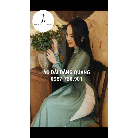 ÁO DÀI LỤA VÂN GỖ ĐẸP