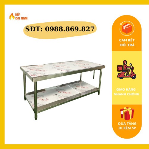 Bàn chặt 1m8 inox 304 hàng cao cấp, bàn sơ chế siêu dày dặn và chắc chắn bảo hành 12 tháng