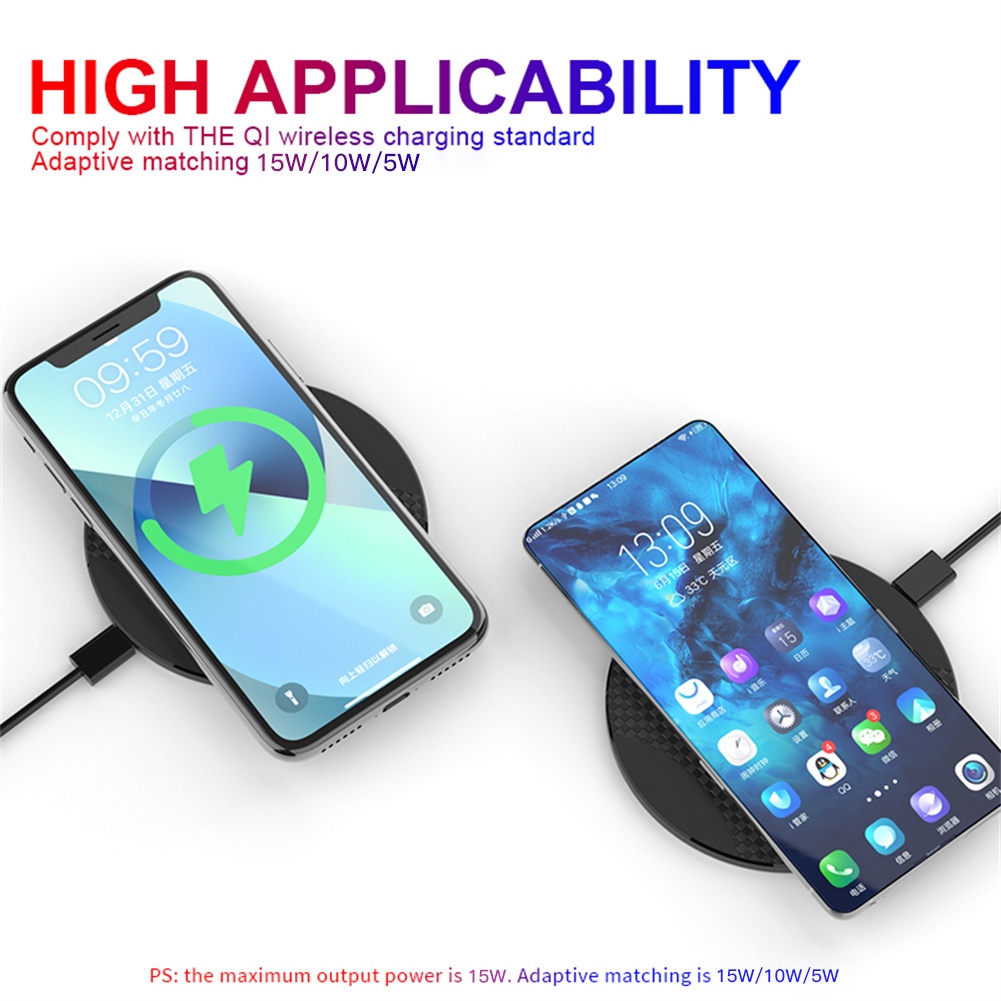 ⭐100% Nguyên Bản⭐Mới 15W Đĩa Sạc Không Dây Iphone Cho Apple Huawei Xiaomi Sạc Điện Thoại