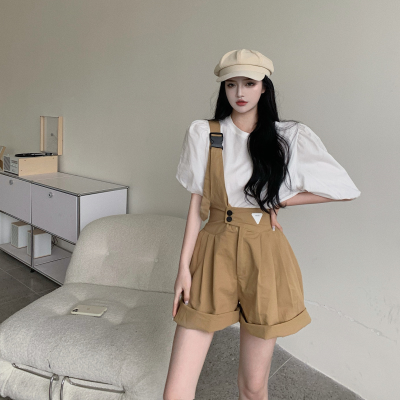 Quần Yếm Ngắn Ống Rộng Thời Trang Nữ Tính | BigBuy360 - bigbuy360.vn