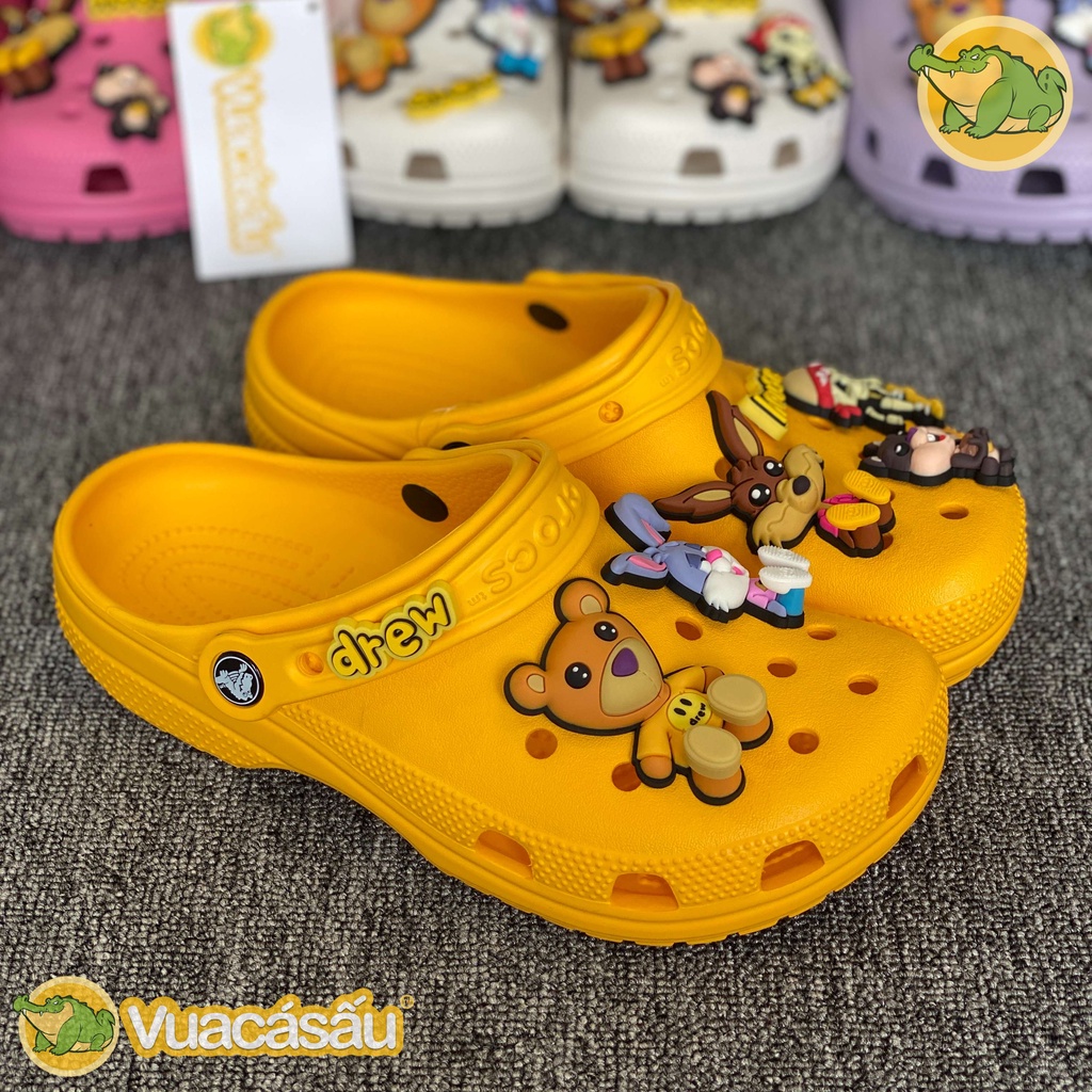 Dép CROCS DREW HOUSE JUSTIN BIEBER + Kèm Bộ STICKER 3D, HOT TREND Siêu ĐẸP, Siêu ĐÁNG YÊU - Vuacasau