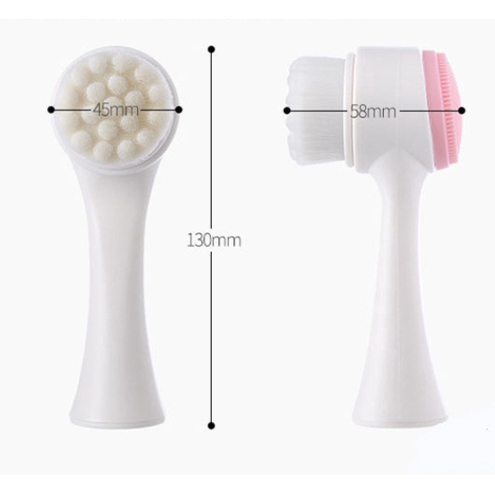 Cọ rửa mặt massage thu nhỏ lỗ chân lông cầm tay thiết kế hai đầu | BigBuy360 - bigbuy360.vn