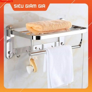 Giá vắt khăn 2 tầng inox 304 cao cấp sáng bóng, sang trọng