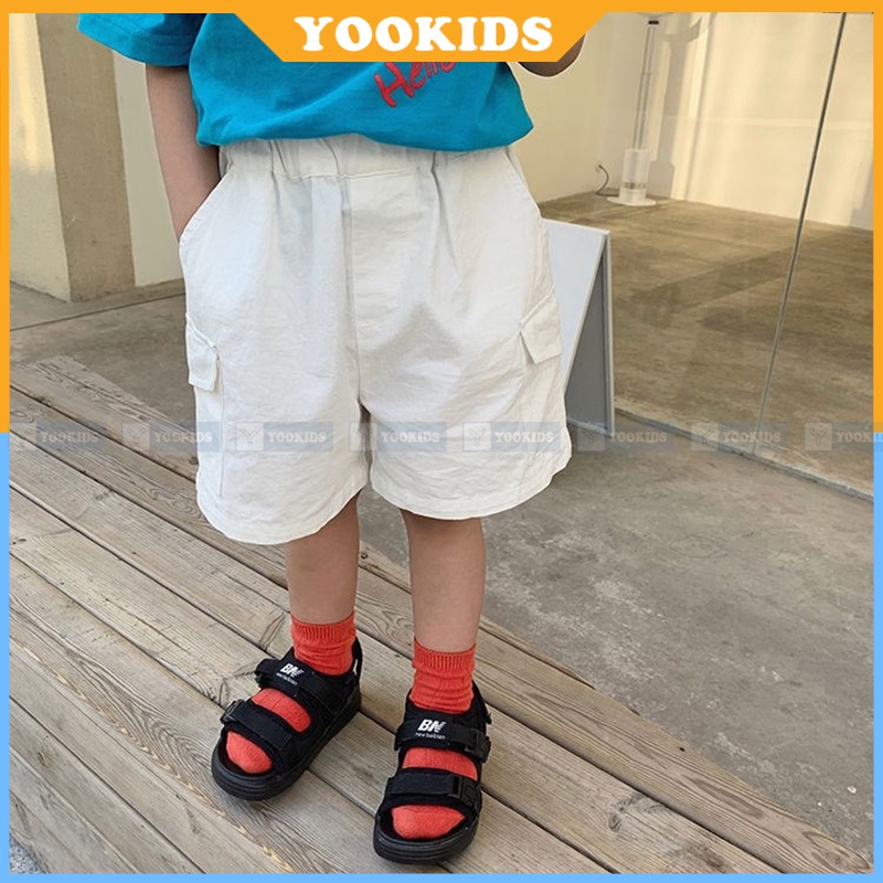 Quần kaki cho bé trai, bé gái YOOKIDS kiểu dáng túi hộp trơn không xù cạp iichun mềm mại không hằn cho bé 1 2 3 4 5 tuổi