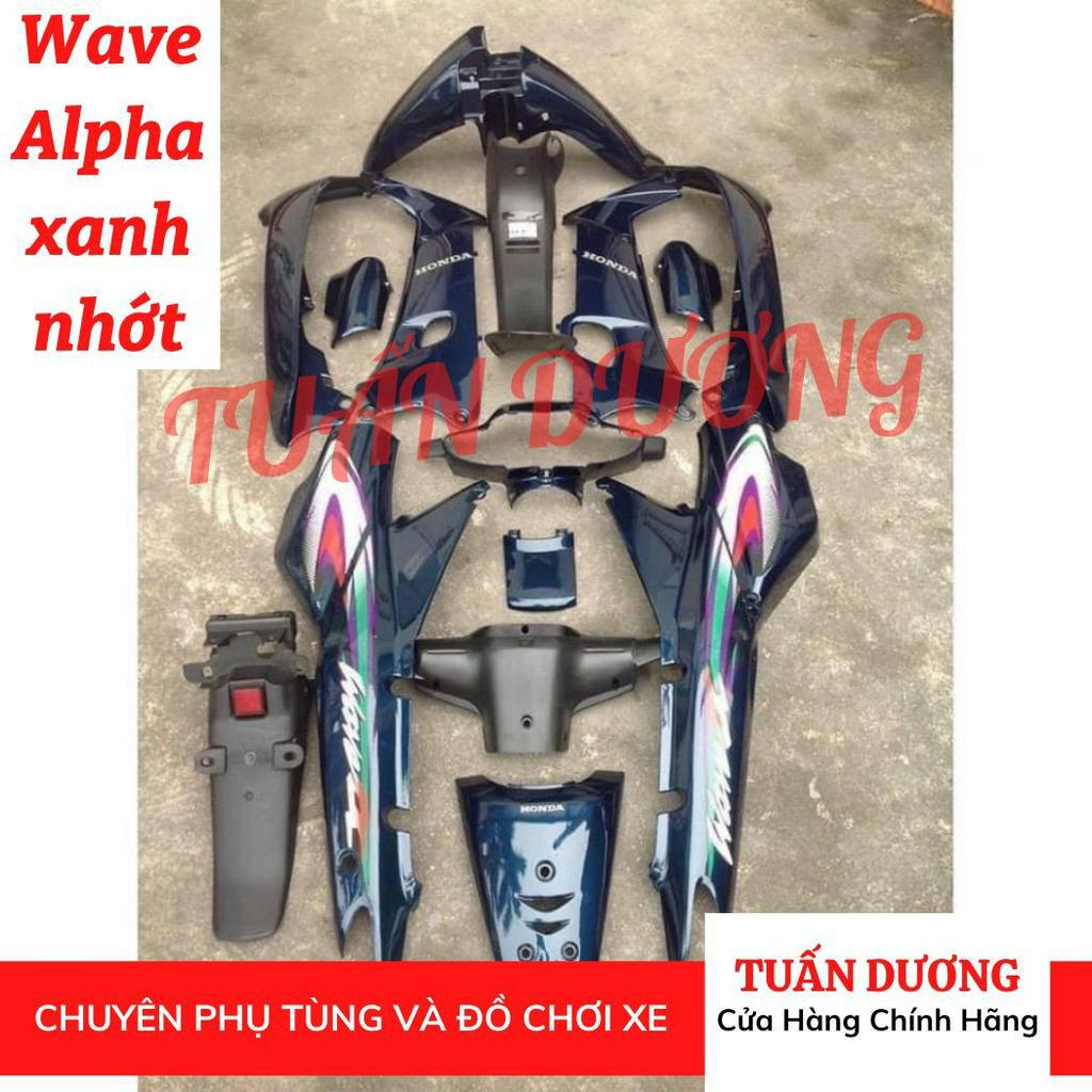 Dàn Áo Wave Nhỏ - Wave Alpha Cao Cấp [Tặng Tem 3 Lớp] Bộ Nhựa Wave 100 Đời 1993-2005 - Bộ Áo Xe Wave Anpha BảoHành 2 Năm