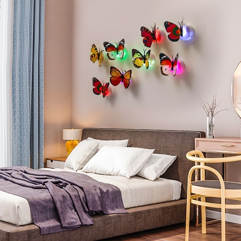 Đèn Ngủ LED Hình Bướm Nhiều Màu Trang Trí Phòng