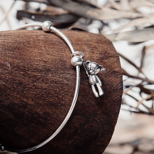 Charm Bạc 925-Chú Gấu Teddy Tinh Nghịch-KaT Jewelry