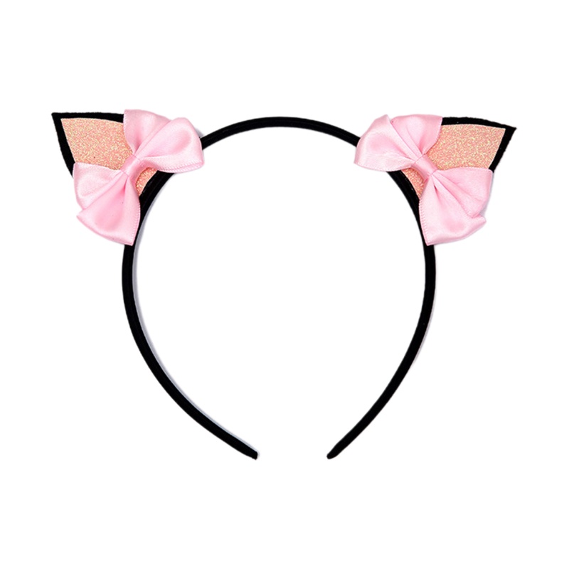 Băng Đô Cài Tóc Hình Tai Mèo Hoạt Hình Thắt Nơ Mới Lạ Cho Nữ