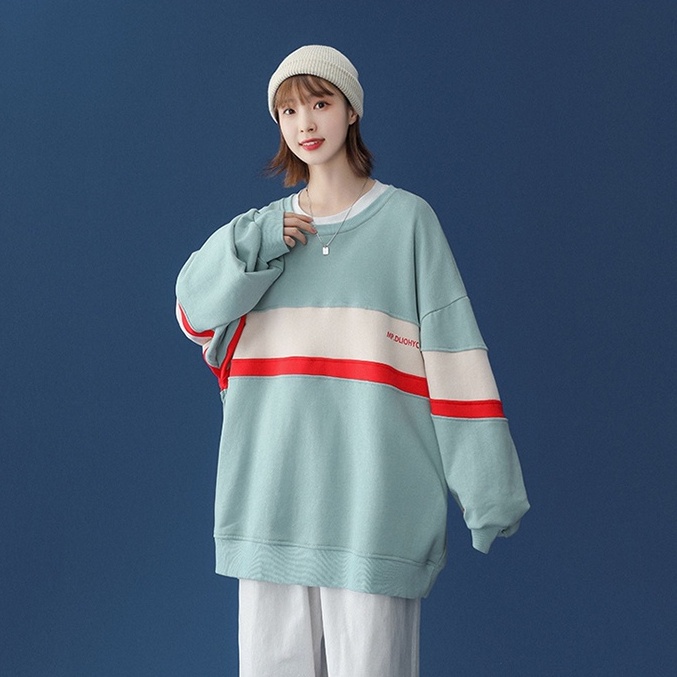 Áo sweater IFNICEFUTURE dáng rộng cỡ lớn phong cách mùa xuân cho nam nữ