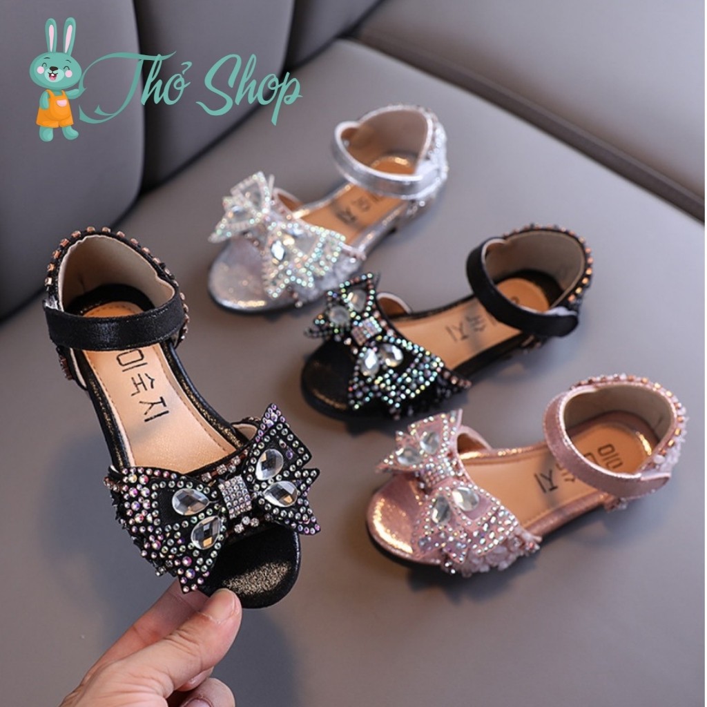 dép quai nơ đá cho bé size từ 21-36