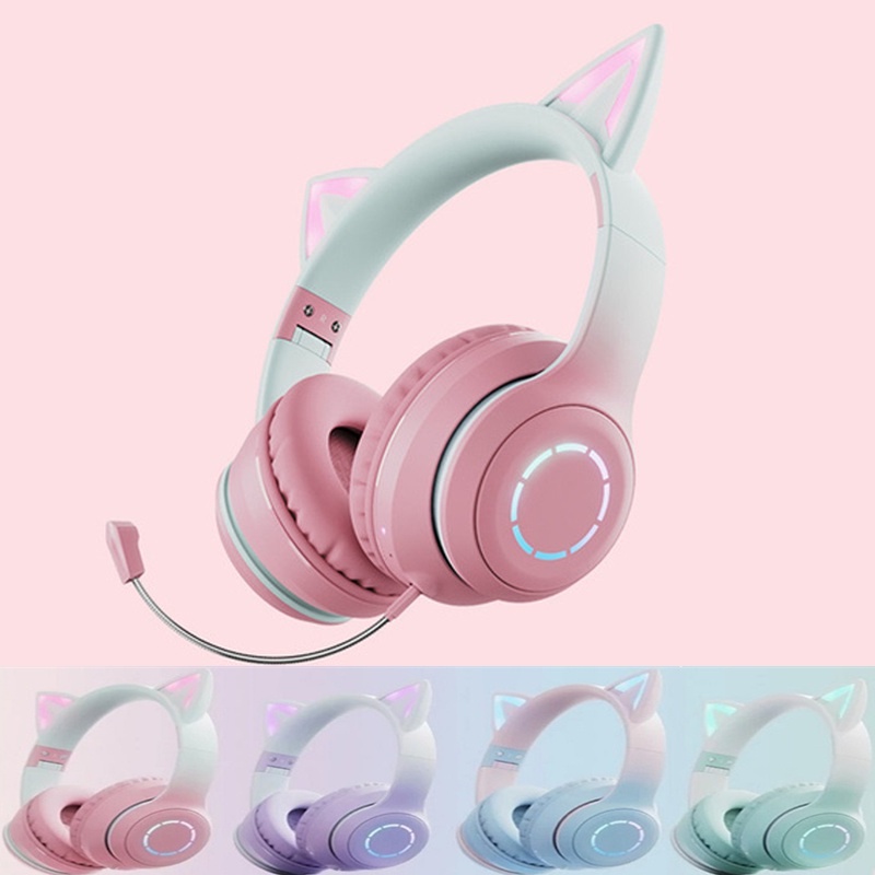 Tai Nghe Chụp Chup Tai Bluetooth Không Dây Chống ồn Blutooth Chơi Chơi Game Tai Nghe Pro Gameming Gaming Android Mèo Headphone Có Mic