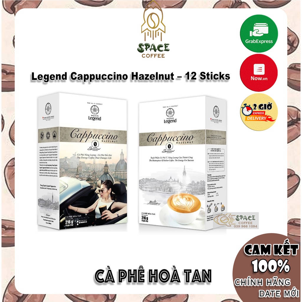 Cà phê hòa tan Trung Nguyên Cappuccino Mocha - Capuchino Hazelnut - Cappuchino Dừa Coconut | BigBuy360 - bigbuy360.vn