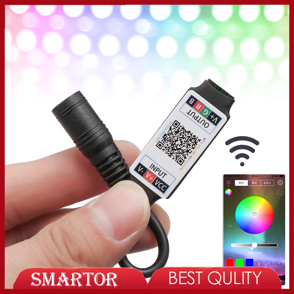 Bộ điều khiển VIRWIR cho dây đèn Led Rgb 3528 5050 Bluetooth không dây thông minh