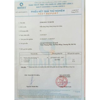 TINH DẦU VỎ BƯỞI - LÊ QUẾ