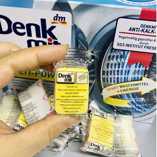 Viên vệ sinh máy giặt Denkmit Anti Kalk Tabs , làm sạch , khử mùi , loại bỏ cặn bẩn hiệu quả an toàn .