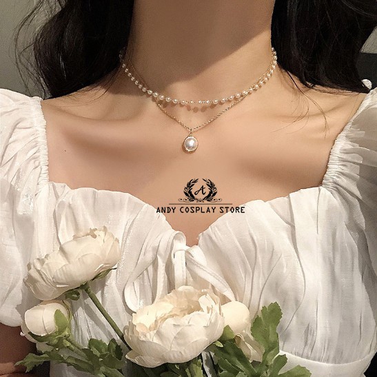 [CÓ SẴN] Vòng cổ pearl vintage retro girl