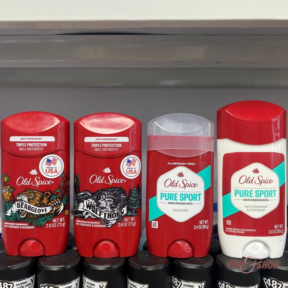Lăn nách nam Old Spice Mỹ Pure Sport/Bearlove /Wolfthorn |lăng khử mùi -Cánh Buồm Đỏ