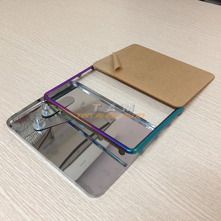 Khung trang trí biển số xe máy xe đạp điện có kính và viền 7 màu hót nhất  2023