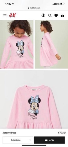 Váy mickey Hm Hồng