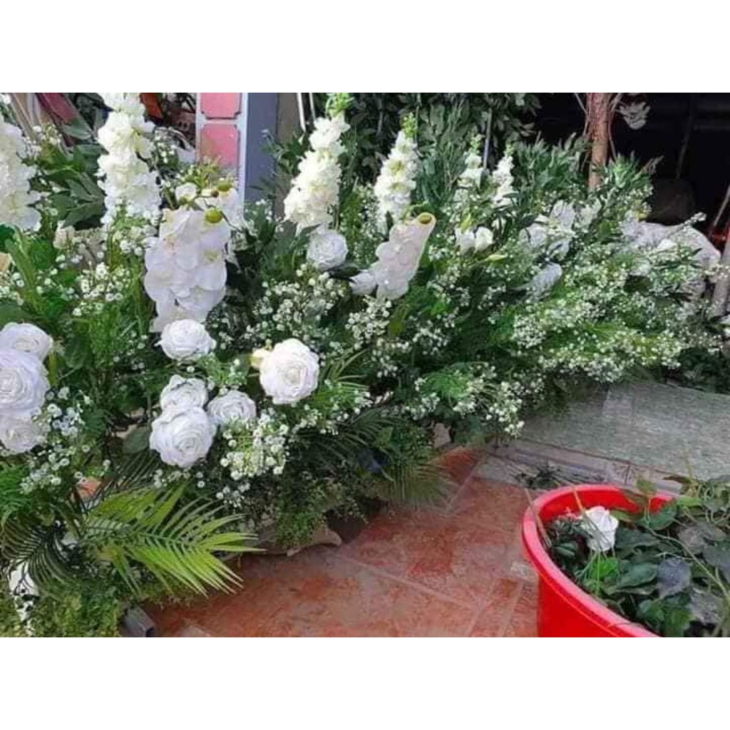 Hoa lụa cao cấp, hoa Phi yến Châu Âu sang trọng, lãng mạn trang trí cao 80cm