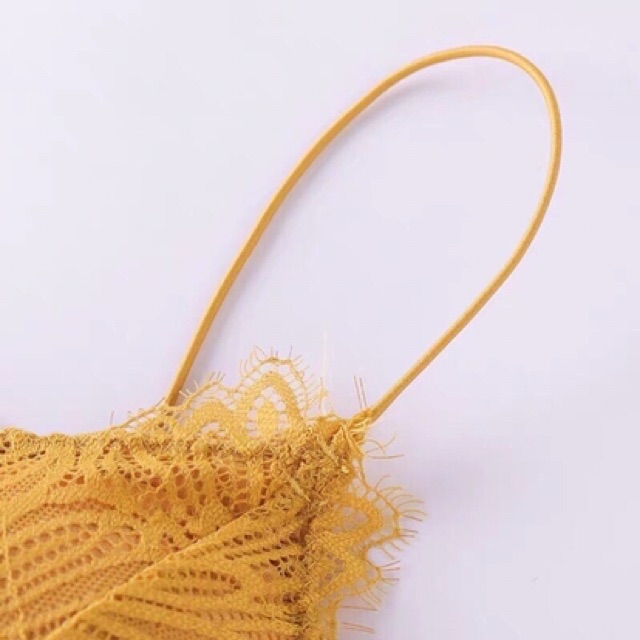 Áo Bra Ren Lá Dáng Lửng