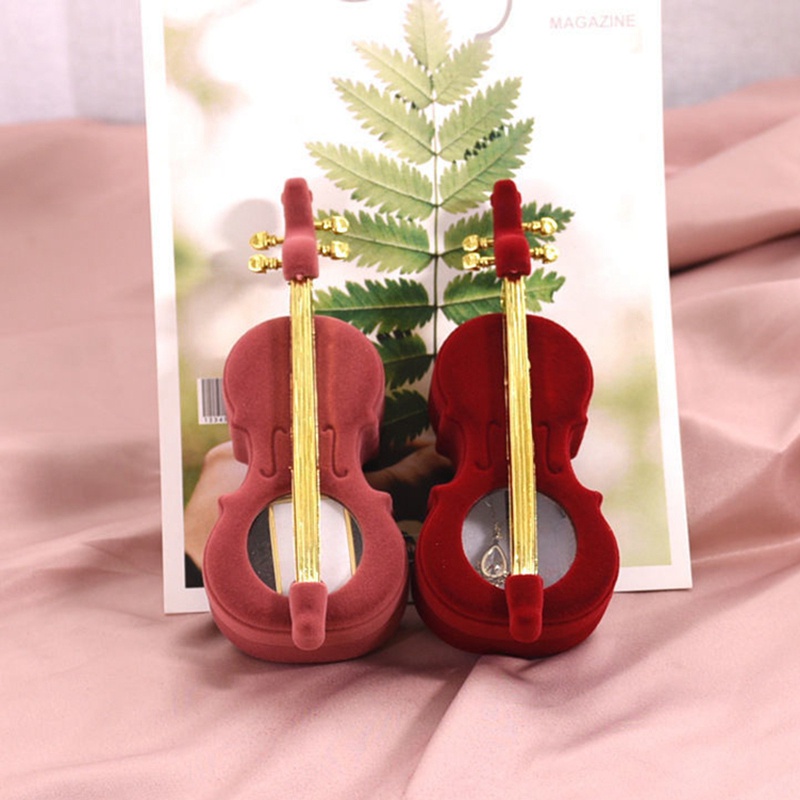 Hộp Đựng Nhẫn Hình Đàn Violin Dễ Thương Giá Đỡ