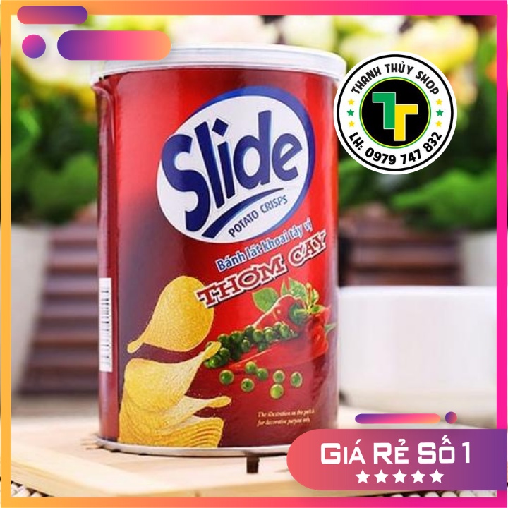 Combo 04 hủ Khoai tây ống Slide nhiều vị chọn ngẫu nhiên giòn rụm vị siêu ngon ăn mãi còn thèm loại 90g