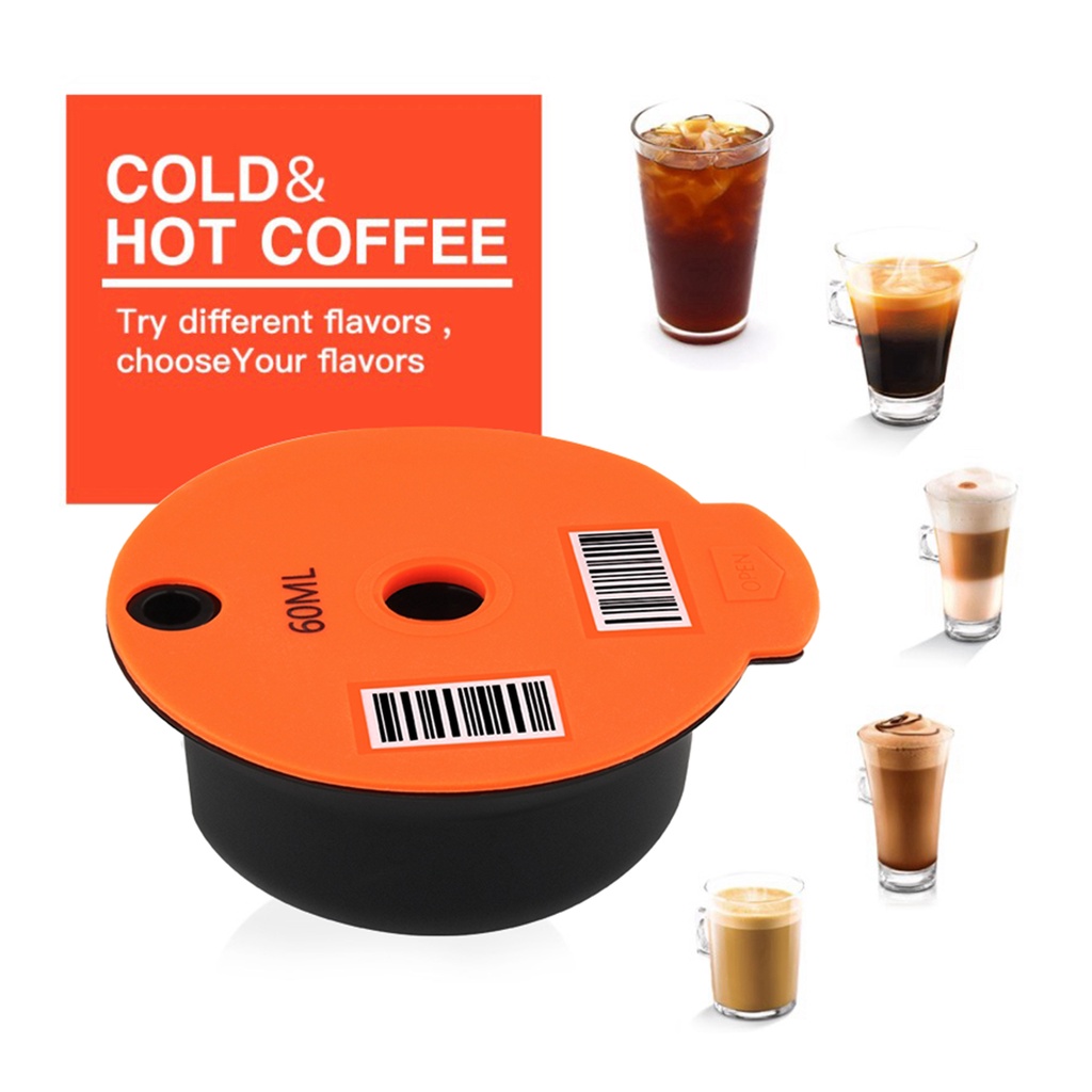 Enjoylife Reusable Coffee Capsule Pods Slicone Lid for Bosch Tassimo 60ml Capacity