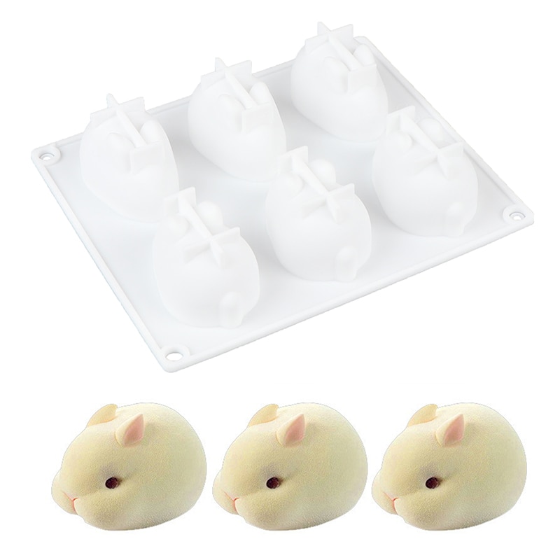 Khuôn Làm Bánh Hình Chú Thỏ / Chú Heo 3d Độc Đáo